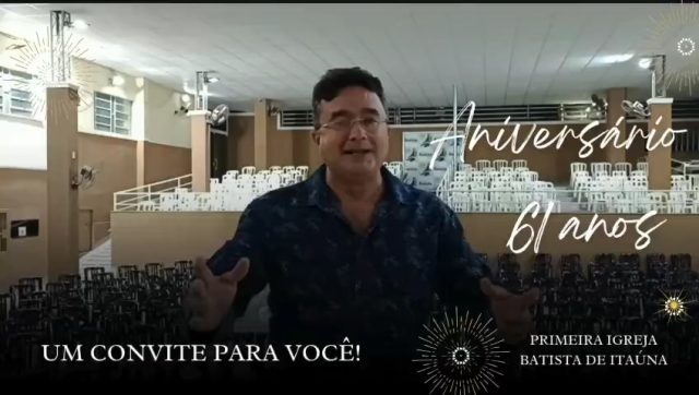 🎉 É TEMPO DE CELEBRAR! 🎉
A Primeira Igreja Batista de Itaúna completa mais um ano de história, fé e milagres! E você é nosso convidado especial para uma noite inesquecível de gratidão e celebração ao nosso Deus! 🙌✨

🎼 Com a presença emocionante da Orquestra Ágape
🙏 E a ministração poderosa do Pr. Ademar Scheydegger

📍 Prepare seu coração, reúna sua família e venha viver esse momento histórico conosco!

📅 Domingo agora, 4 de maio
🕗 Às 19 horas
📌 PIB Itaúna - Rua Francisco Correia, 143 Itauna- SG

#aniversáriopibItaúna #gratidão #celebração #deussejalouvado #pibitaúna #domingodosenhor