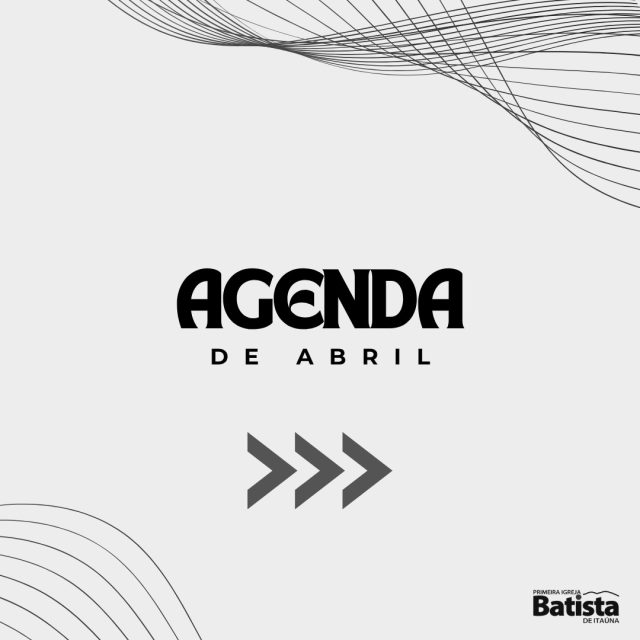 🌟✨ ABRIL CHEGOU COM TUDO! ✨🌟 Um novo mês cheio de oportunidades pra viver o melhor de Deus juntos! 🙌💙 Nossa agenda já tá pronta e recheada de momentos especiais: cultos, encontros e muita comunhão! Se organiza, chama a galera e não fica de fora de nada! 📅🔥 Vai ser um mês incrível na presença de Deus! Quem tá pronto pra viver abril com a gente? 👀💥 #vempraigreja #pibitauna