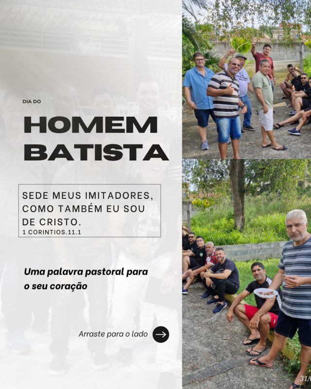 📖 Recado do nosso pastor | Mensagem do culto da manhã Hoje fomos desafiados a olhar para a vida do apóstolo Paulo e refletir: Jesus é a essência da nossa vida? Somos discipuladores, servos e comprometidos com a missão que Deus nos confiou? Que possamos viver para Cristo, servir ao Reino e impactar esta geração para a glória de Deus. #CultoDaManhã #RecadoPastoral #ViverÉCristo #diadohomembatista
