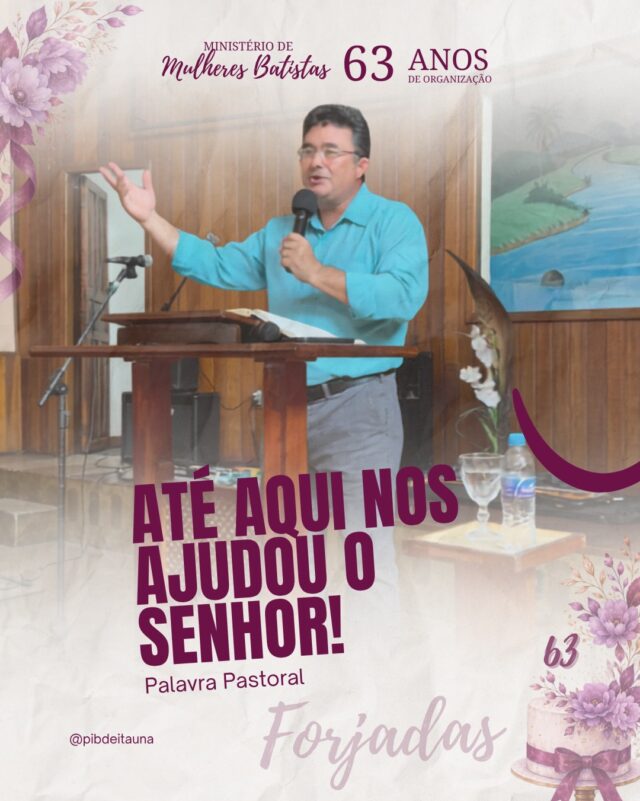 Se você não estava hoje no culto da manhã, essa mensagem é para você! ❤️ Hoje celebramos os 63 anos do Ministério de Mulheres, mas também fomos lembradas de algo muito maior: a história que Deus começou através de tantas mulheres não termina em nós. Olhamos para trás com gratidão por aquelas que oraram, serviram, evangelizaram e permaneceram fiéis à missão. Olhamos para o presente e entendemos que agora é a nossa vez de dizer: “Conta comigo, Senhor!” E olhamos para o futuro com uma responsabilidade ainda maior: preparar outras mulheres para continuarem a obra que um dia também estará em suas mãos. Deus não procura apenas mulheres talentosas. Ele procura mulheres disponíveis. Que sejamos uma geração que ama Jesus, serve com fidelidade e deixa um legado que vai além de nós mesmas. ✨ O nosso legado não será apenas o que fizemos, mas quem preparamos para continuar a missão. Deslize o carrossel e guarde esses ensinamentos no coração. ➡️ “Até aqui nos ajudou o Senhor.” — 1 Samuel 7:12