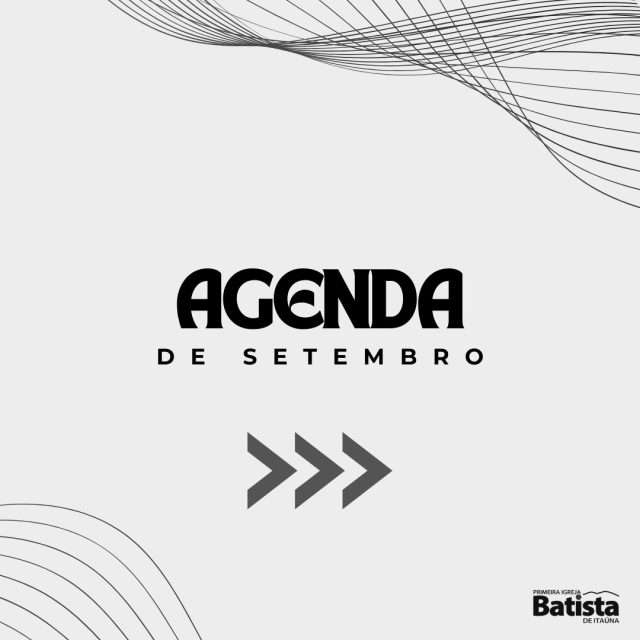 🍂✨ Setembro chegou e a nossa agenda está cheia de momentos especiais para você e sua família viverem na presença de Deus! 🙌💙
Prepare-se, porque vai ter culto, ensino, comunhão e muita adoração! 🔥

Anota aí, compartilha com os amigos e não perca nada do que Deus tem preparado neste mês. 📖⛪💫

➡️ Confira a agenda completa no post e já marca na sua programação. Esperamos por você! 💙

#pibitaúna #vivendoemcristo