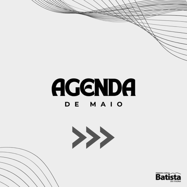 Maio chegou, e com ele uma nova oportunidade de estarmos juntos na presença de Deus 🙌✨ Preparamos uma agenda especial, com momentos de comunhão, crescimento e muita alegria. Separe esses dias, convide alguém e venha viver tudo o que Deus tem para nós neste mês! Que seja um tempo de fé renovada, corações alinhados e vidas transformadas 💛🔥 #pibitaúna #vempraigreja #agendadomes