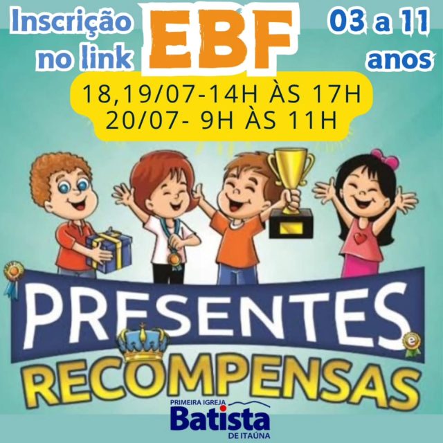 Inscrições no primeiro comentário 😉