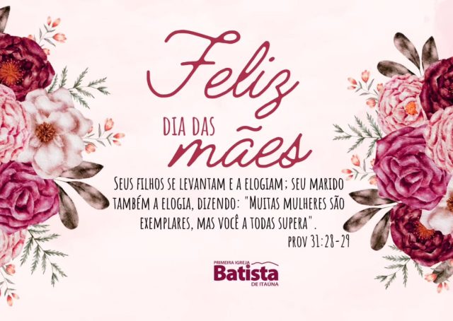 "Neste Dia das Mães, celebramos com gratidão todas as mulheres de fé que exercem o dom da maternidade com amor, sabedoria e dedicação. Que Deus continue abençoando cada mãe da nossa igreja com força, paz e alegria! Feliz Dia das Mães!"
#pibitauna #domingodosenhor 
#diadasmães #mãesdefé #igrejaunida #bençãodedeus #amordemãe #famíliacristã #gratidão